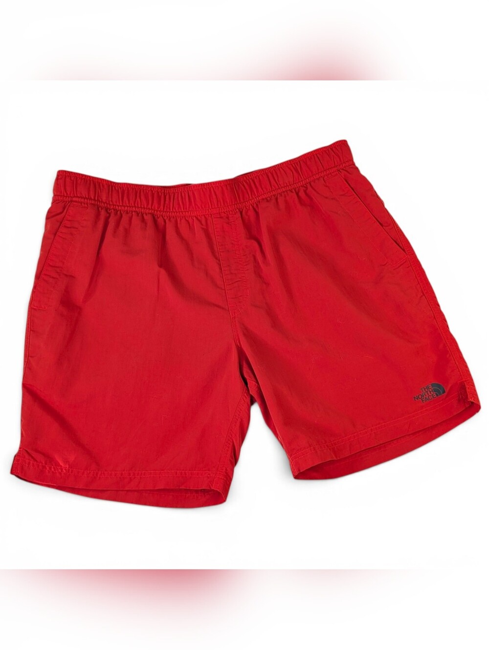 North Face Mens XL Red Hybrid Board Shorts Flashdry Nylon Mesh Liner Hike Swim